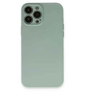 iPhone 13 Pro Kılıf Nano içi Kadife Silikon - Su Yeşili