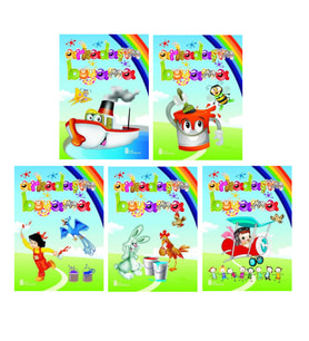 3-6 Yaş Arkadaşım Boyama Kitapları 5 li (Beyaz)