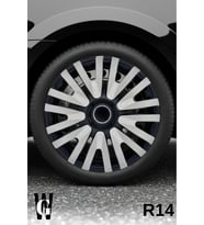 Hyundai i30 14 İnç Jant Kapağı (4 ADET) Siyah Gri C107