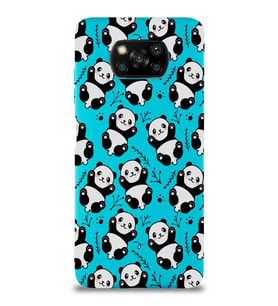 Xiaomi Poco X3 Pro Uyumlu Lansman Kılıf Panda Tasarımlı İçi Kadife Kapak-mav (Şeffaf)
