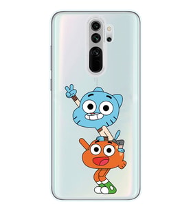 Redmi Note 8 Pro Uyumlu Gumball & Darwin Tasarımlı Şeffaf Telefon Kılıfı