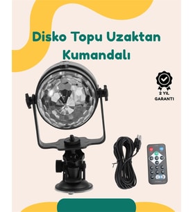 Müzik Ritmine Uyumlu 7 Modlu Renkli Disko Topu Işığı
