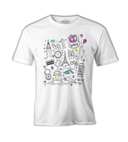 Travel the World Eiffel Pisa Liberty Big Ben Beyaz Erkek Tshirt