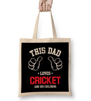 Fathers Day This Dad Loves Cricket And His Children Bez Çanta Uzun Saplı