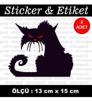 kirli kedi kılozet kapak uyumlu etiket sticker - 2 adet çıkartma araba motosiklet kask atv tablet pc buzdolabı otomobil bilgisayar uyumlu