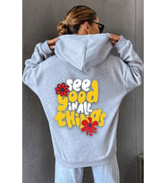 Unisex Good things Sweatshirt (Gri)