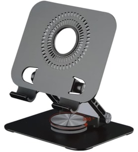 Plentiful Tablet Stand 360 Derece Dönebilen Metal Alüminyum Katlanır Stand (Gri)