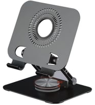 Plentiful Tablet Stand 360 Derece Dönebilen Metal Alüminyum Katlanır Stand (Gri)