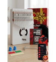 Midex KLX-550 Beyaz Renk Gerçek Ağaç Kalimba 17 Tuşlu Full Set
