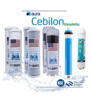 Ihlas Aura Cebilion Uyumlu Su Arıtma 2 Yıllık Filtre Seti Standart Membranlı  (Beyaz)