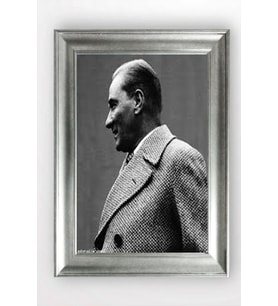 Gümüş Çerçeveli Atatürk Tablo cv1182