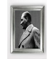 Gümüş Çerçeveli Atatürk Tablo cv1182