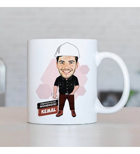 Kişiye Özel En İyi Mühendis Karikatürlü Kupa Bardak
