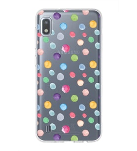 PrintiFy Samsung Galaxy A10 ile Uyumlu 1mm Slim Fit Water Color 6 Baskılı Şeffaf  Kılıf