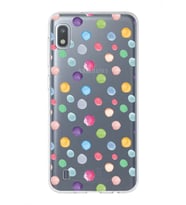 PrintiFy Samsung Galaxy A10 ile Uyumlu 1mm Slim Fit Water Color 6 Baskılı Şeffaf  Kılıf