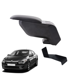 Renault Fluence 2011 Delmesiz Çelik Ayaklı Siyah Kolçak Kol Dayama