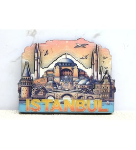 Ahşap İstanbul Temalı Magnet Alk4364