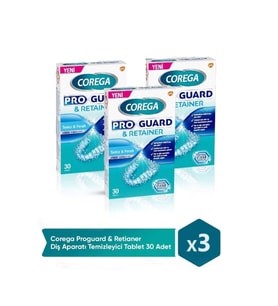 3 Kutu Proguard  Retainer Diş Apartı Temizleyici Tablet 30'lu
