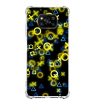 Xiaomi Poco X3 NFC Köşe Korumalı Antişok Kapak Semboller Tasarımlı Şeffaf Silikon Kılıf