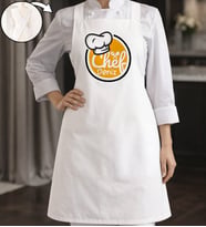 BK Gift Kişiye Özel İsimli Çapraz Askılı Beyaz Mutfak Önlüğü - 8, Aşçı Önlüğü, Şef Önlüğü, Anneye Hediye