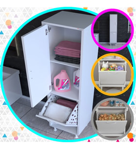 Modilayn Forbest 40x135 cm Banyo Düzenleyici Detarjan Temizlik Havlu Çamaşır Dolabı