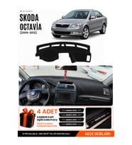 SKODA OCTAVİA (2009-2012) Uyumlu Torpido Örtüsü Torpido Kılıfı - Siyah