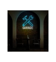 GARAGE Yazılı ve Şekilli Neon Tabela