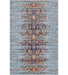 Eliana Home Baskılı, Yıkanabilir Kaymaz Taban Salon Halısı LNA1684 100x150 cm (Mavi)