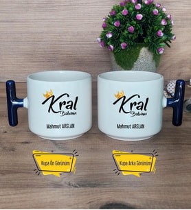 Kral Babam Kupa Bardak T Lacivert Kulplu Babaya Hediye Babalar Günü Hediyesi