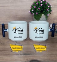 Kral Babam Kupa Bardak T Lacivert Kulplu Babaya Hediye Babalar Günü Hediyesi