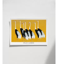 Çerçevesiz Poster Ogata Korin Kırmızı Taçlı Turnalar (Çok Renkli)