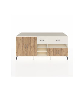 Kronos Konsol 5 Raflı 2 Çekmeceli 4 Kapaklı 220x59x99 Aytaşı-Çam/Aytaşı