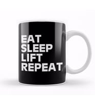 Eat Sleep Lift Repeat Kupa Bardak Porselen