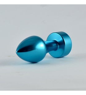 Mavi Metal Beyaz Taşlı  Plug 8 Cm