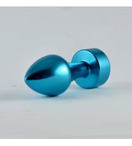 Mavi Metal Beyaz Taşlı  Plug 8 Cm