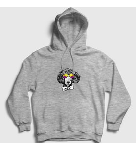 Presmono Unisex Gri Poodle Dog Köpek Kapüşonlu Sweatshirt 409940tt (Gri)