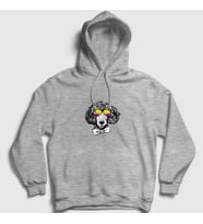 Presmono Unisex Gri Poodle Dog Köpek Kapüşonlu Sweatshirt 409940tt (Gri)