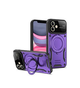 Apple İphone 11 Kılıf Joy Lens Standlı Kapak - Mor