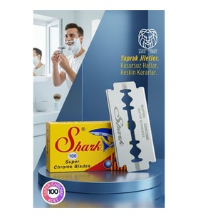 Shark Super Chrome 100 lüPremium Paket - Profesyonel Jilet