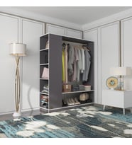 Kenzlife giysi dolabı abdullah 180*150*45 gri gardırop