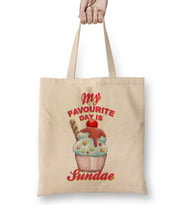 My Favourite Day Is Sundae Ice Cream Pixel Art Bez Çanta Uzun Saplı