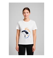 Kadın Bisiklet Yaka %100 Pamuk Fethiye Baskılı Kısa Kollu T-Shirt