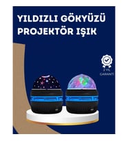 Mey İthalat® 360° Dönen Galaxy Projektörlü Gece Lambası – Star Master Yıldızlı Gökyüzü Efekti
