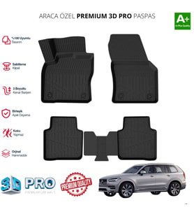 VOLVO XC90 PLUG İN ARACA ÖZEL 3D PASPAS 2024 2025 2026 2027