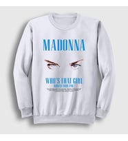 Presmono Unisex Beyaz Tour Who's That Girl Madonna Sweatshirt 545481tt
