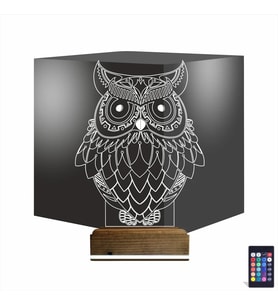 Luvivia Baykuş Tasarım 3D Lamba - Masa Gece Lambası