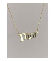 Gökdeniz 925 Dior Yazılı 925 Ayar Gümüş Tasarım Kadın Kolye 