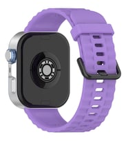 Huawei Watch Fit 4/Fit 4 Pro/Fit 3 Kordon Silikon Dalga Desen Şerit Band 23 (Fit (Lila)