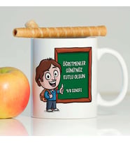 Öğretmenlere Özel Kupa Bardak - Model 2 (Beyaz)