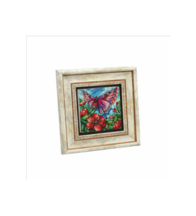 Kelebek Baskılı Taş Tablo 20x20
